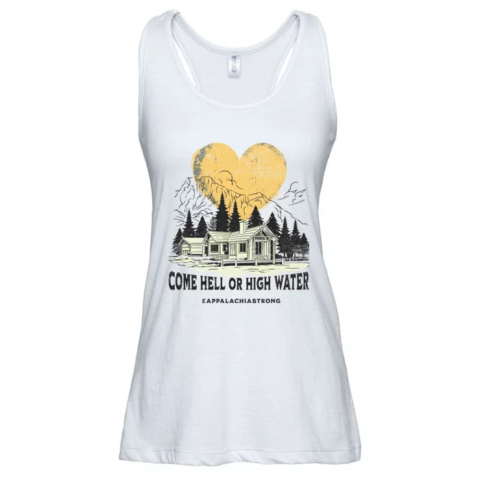 Appalachia Strong Come Hell Or High Water Mountain Ladies Essential Flowy Tank