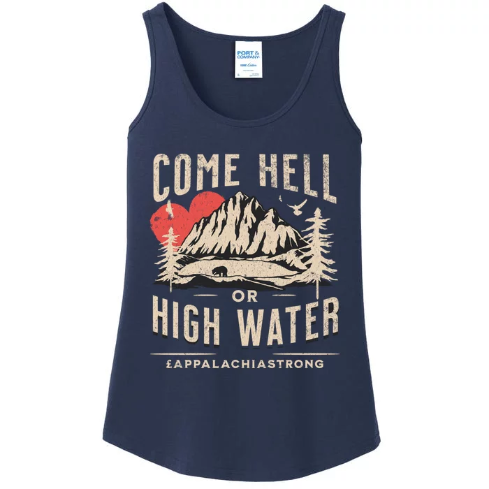 Appalachia Strong Come Hell Or High Water Mountain Ladies Essential Tank