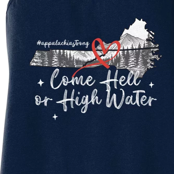 Appalachia Strong Come Hell Or High Water Mountain Women's Racerback Tank