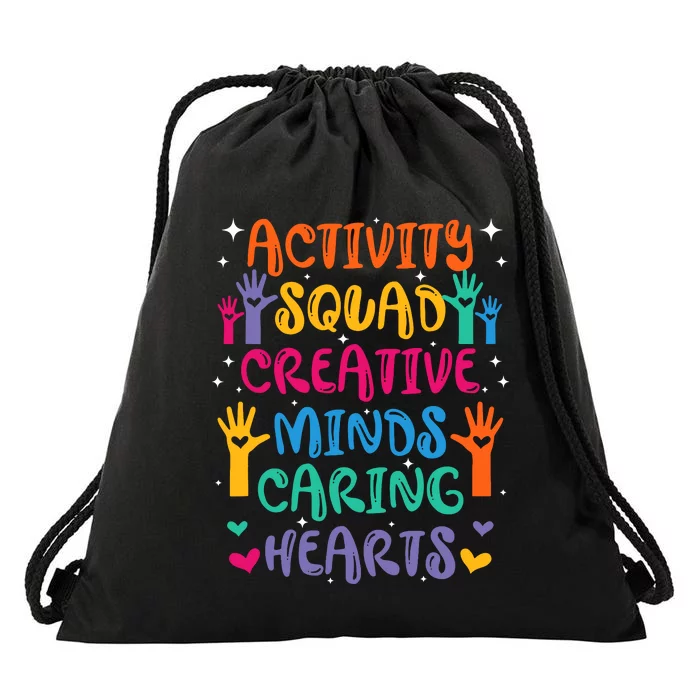 Activity Squad Creative Minds Caring Activities Assistant Drawstring Bag