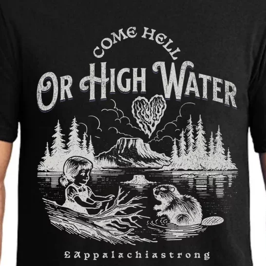 Appalachia Strong Come Hell Or High Water Mountain Pajama Set