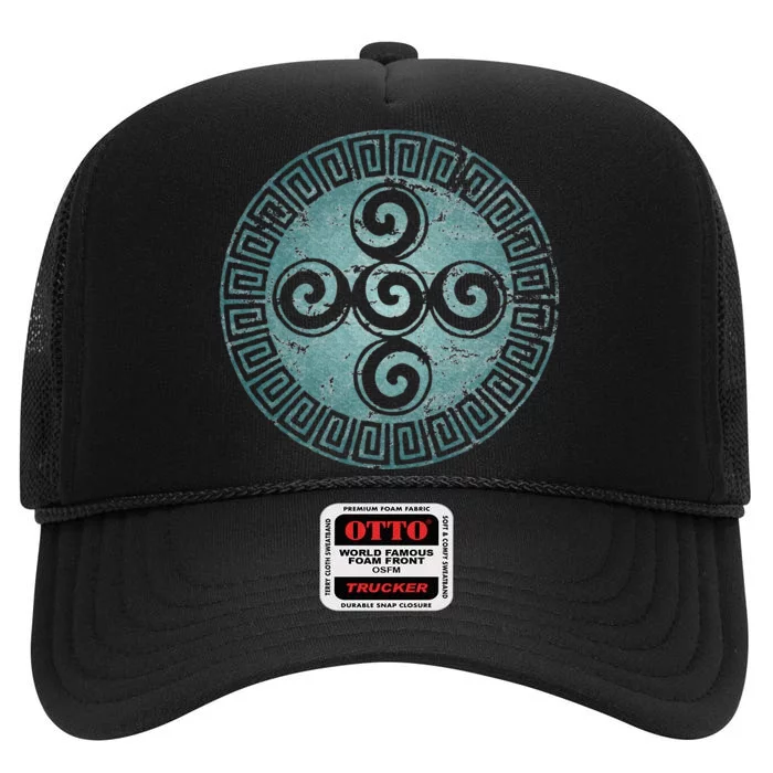 Aztec Symbol Creation Spiral Universe God Indians High Crown Mesh Trucker Hat