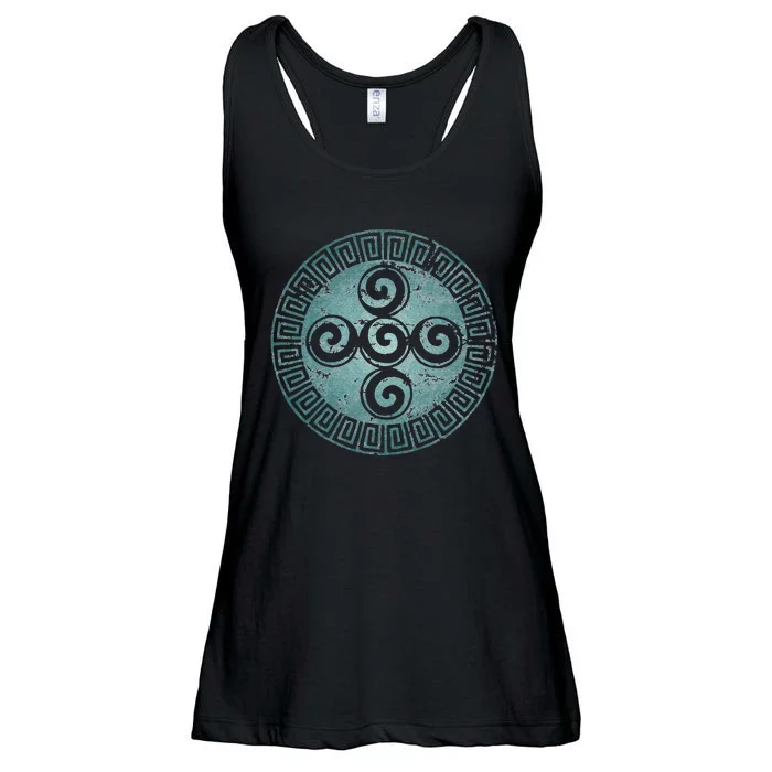 Aztec Symbol Creation Spiral Universe God Indians Ladies Essential Flowy Tank