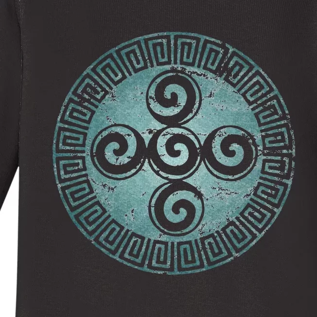 Aztec Symbol Creation Spiral Universe God Indians Baby Long Sleeve Bodysuit