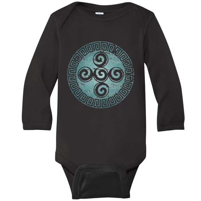 Aztec Symbol Creation Spiral Universe God Indians Baby Long Sleeve Bodysuit