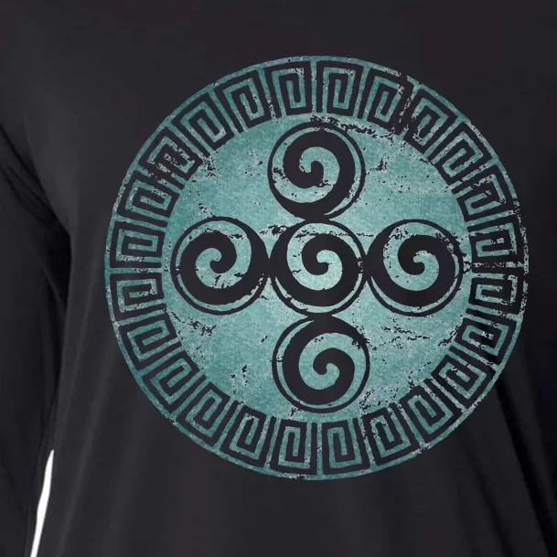 Aztec Symbol Creation Spiral Universe God Indians Cooling Performance Long Sleeve Crew