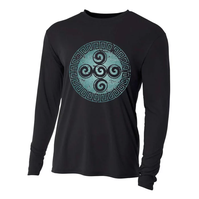 Aztec Symbol Creation Spiral Universe God Indians Cooling Performance Long Sleeve Crew