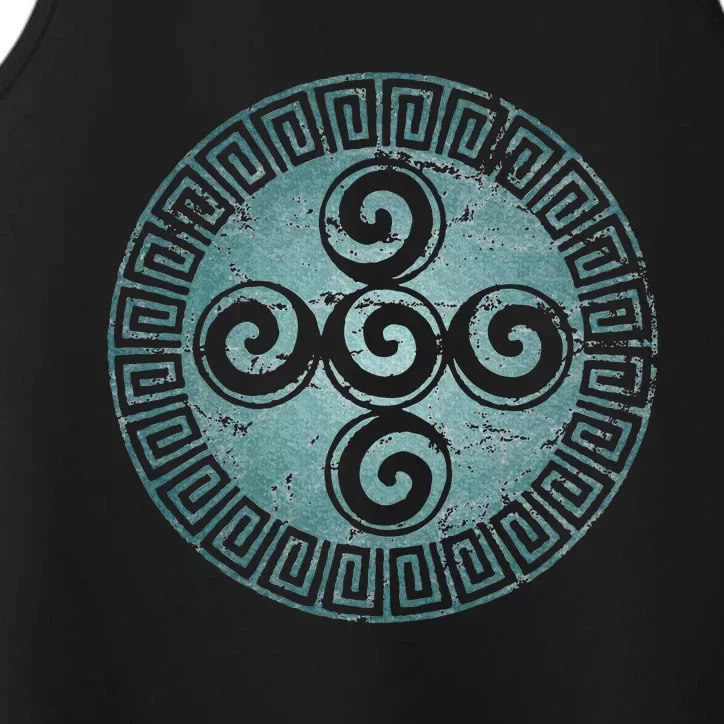 Aztec Symbol Creation Spiral Universe God Indians Performance Tank