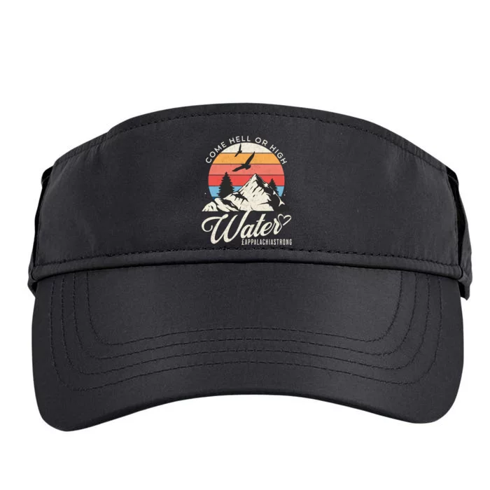 Appalachia Strong Come Hell Or High Water Mountain Adult Drive Performance Visor