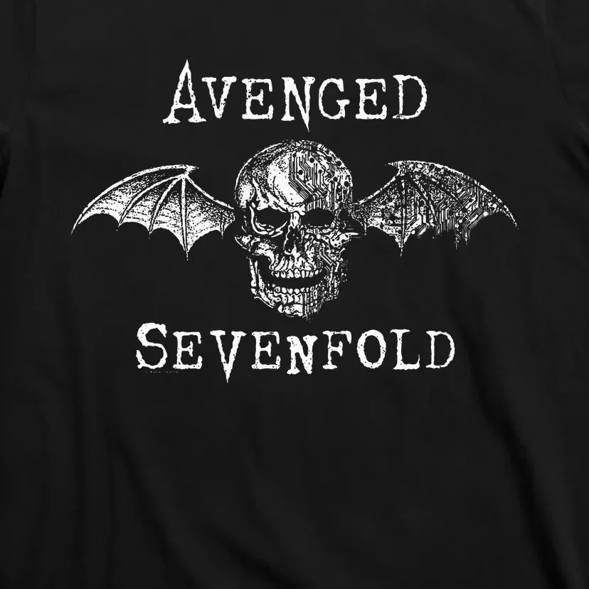 A.V.E.N.G.E.D Sevenfold Cyborg Bat Rock Music Band T-Shirt