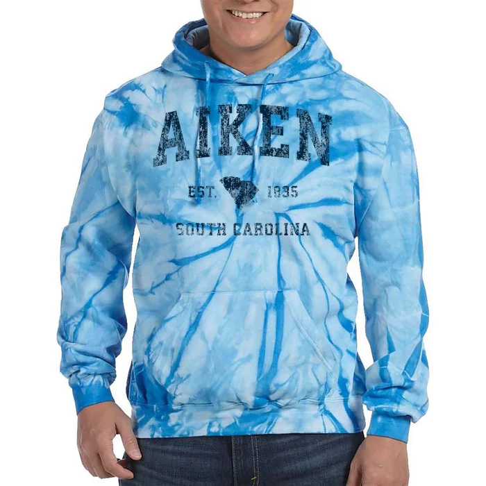 Aiken South Carolina Sc Vintage Sports Tie Dye Hoodie