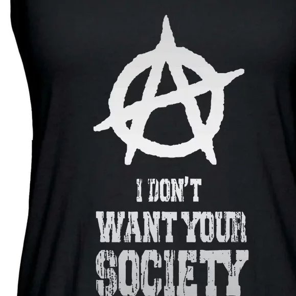 Anarchy Sign Chaos Punks Punk Rock Anarchy Ladies Essential Flowy Tank