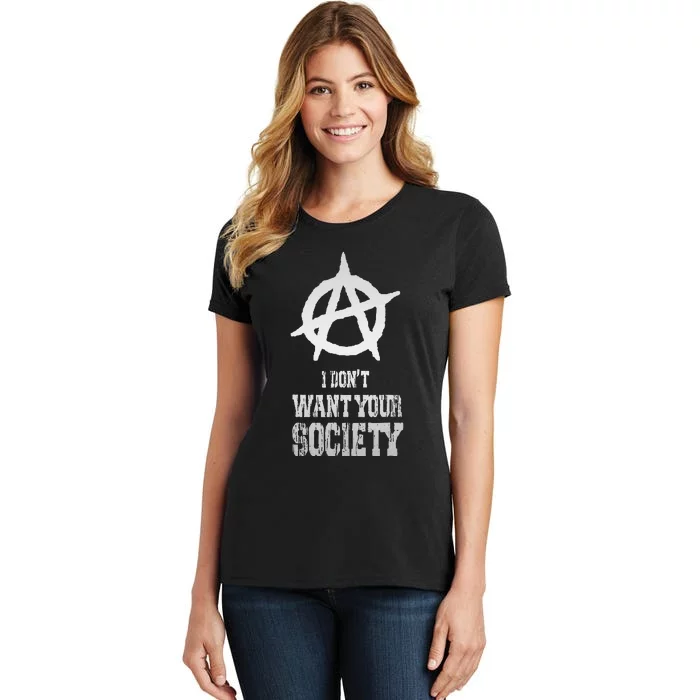 Anarchy Sign Chaos Punks Punk Rock Anarchy Women's T-Shirt