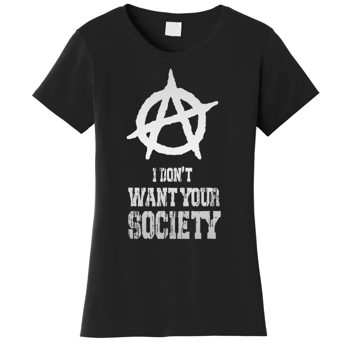 Anarchy Sign Chaos Punks Punk Rock Anarchy Women's T-Shirt