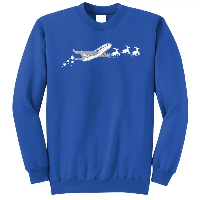 Airplane Santa Christmas Sleigh Funny Airplane Xmas Great Gift Sweatshirt