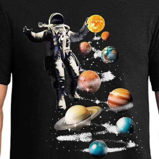 Astronaut Space Christmas Tree Solar system planets Design Pajama Set