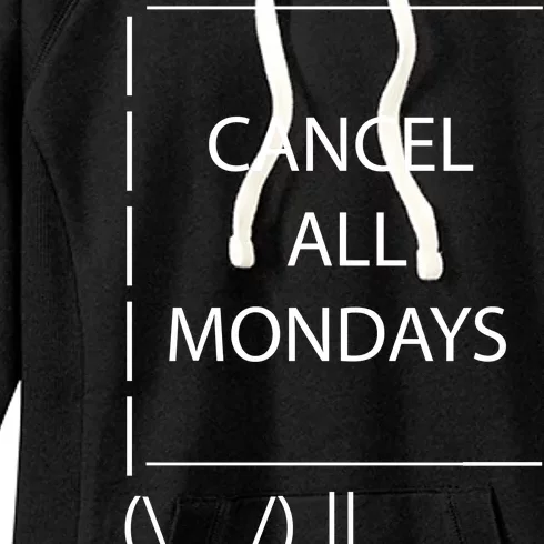 ASCII Bunny Cancel All Mondays Women's Fleece Hoodie