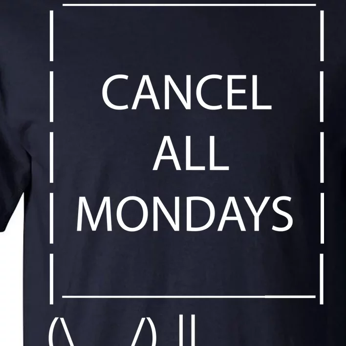 ASCII Bunny Cancel All Mondays Tall T-Shirt