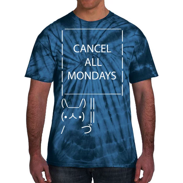 ASCII Bunny Cancel All Mondays Tie-Dye T-Shirt