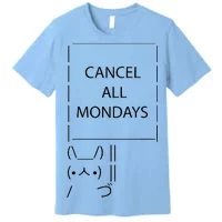 ASCII Bunny Cancel All Mondays T-Shirt