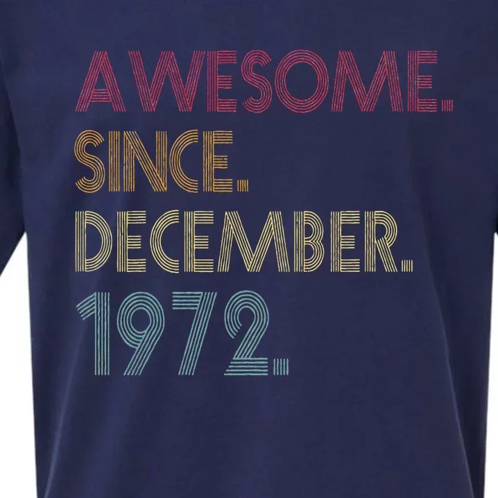 Awesome Since December 1972 50th Birthday Gift 50 Years Old Sueded Cloud Jersey T-Shirt