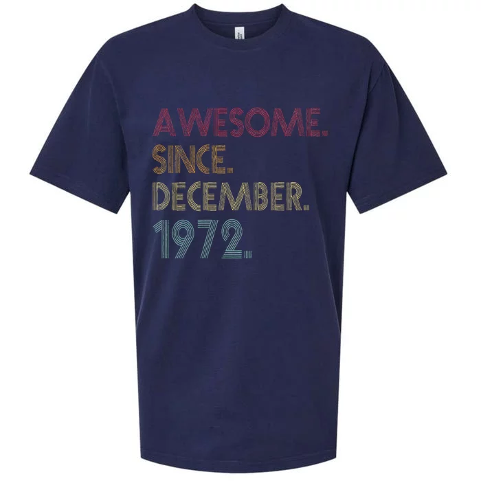 Awesome Since December 1972 50th Birthday Gift 50 Years Old Sueded Cloud Jersey T-Shirt