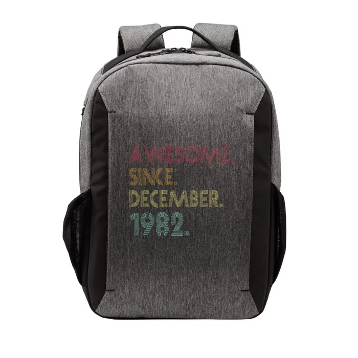 Awesome Since December 1982 40th Birthday Gift 40 Years Old Vector Backpack