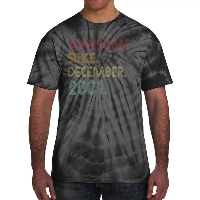 Awesome Since December 2001 21st Birthday Gift 21 Years Old Tie-Dye T-Shirt