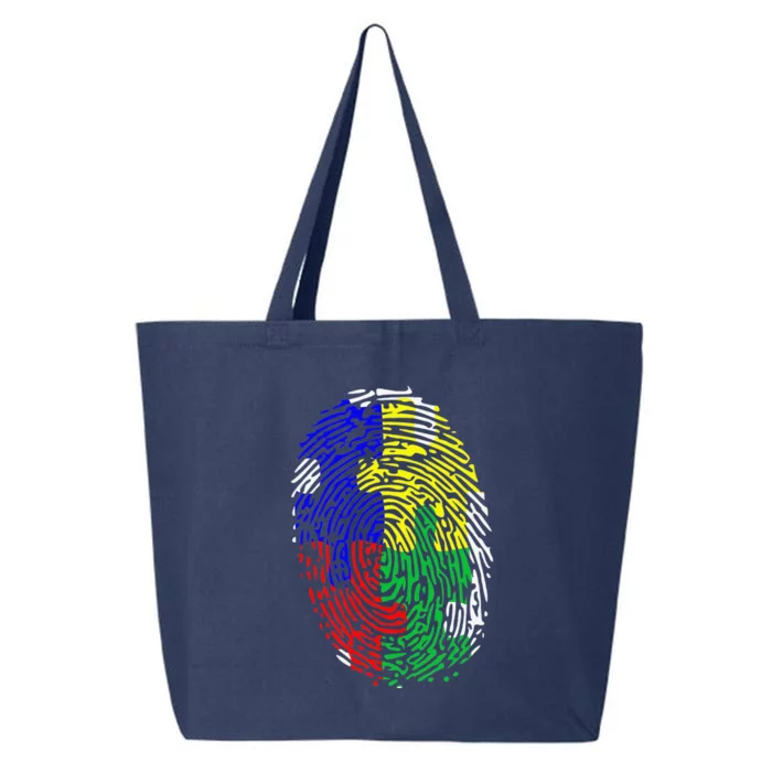 Autism Spectrum Disorder (ASD) Awareness Fingerprint 25L Jumbo Tote