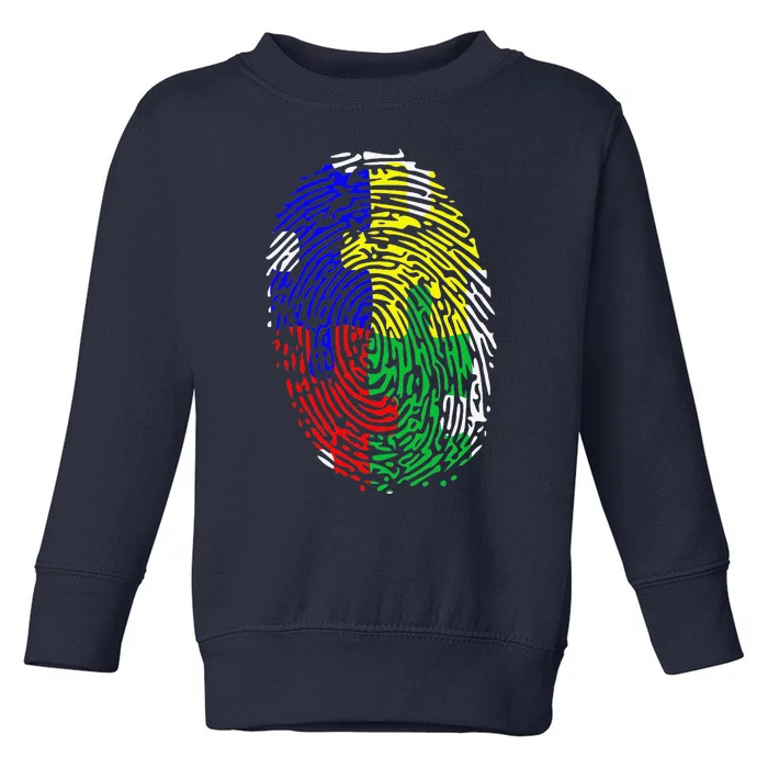 Autism Spectrum Disorder (ASD) Awareness Fingerprint Toddler Sweatshirt