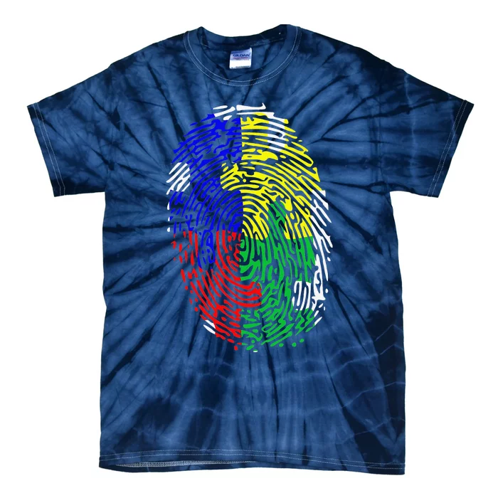 Autism Spectrum Disorder (ASD) Awareness Fingerprint Tie-Dye T-Shirt