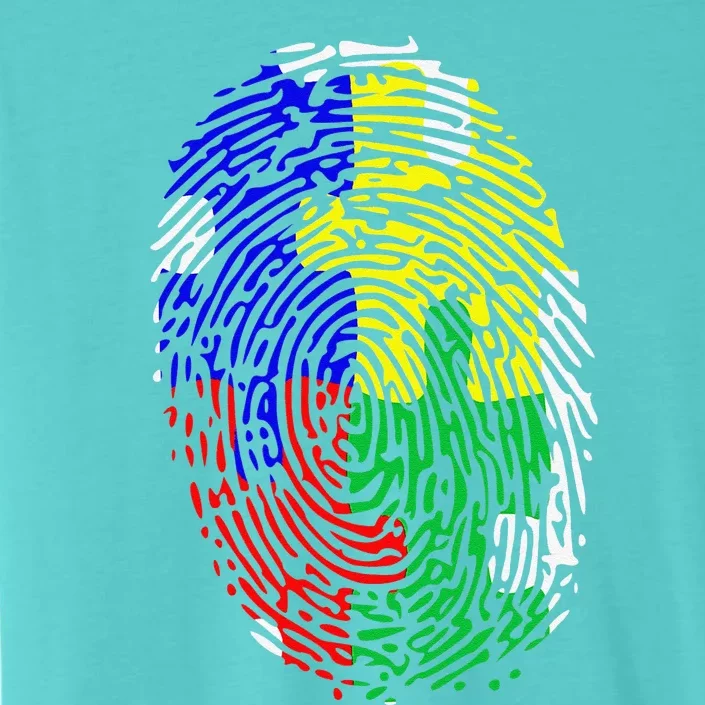 Autism Spectrum Disorder (ASD) Awareness Fingerprint ChromaSoft Performance T-Shirt