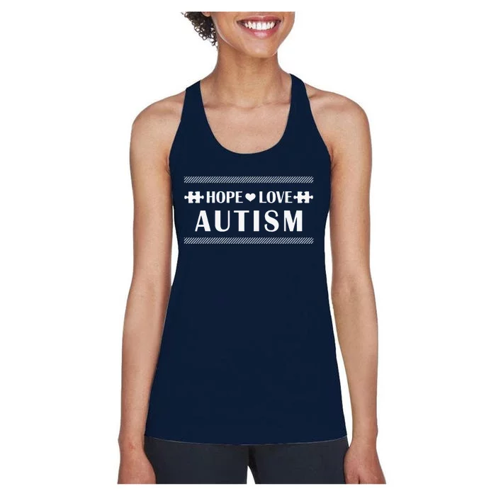 Autism Spectrum Disorder Awareness Month Walk Women's Racerback Tank