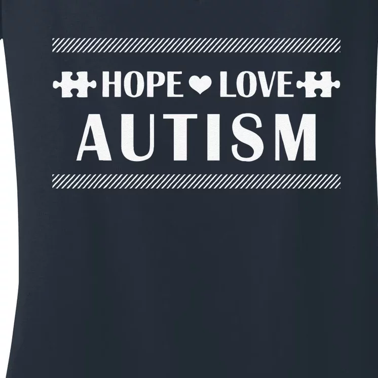 Autism Spectrum Disorder Awareness Month Walk Women's V-Neck T-Shirt