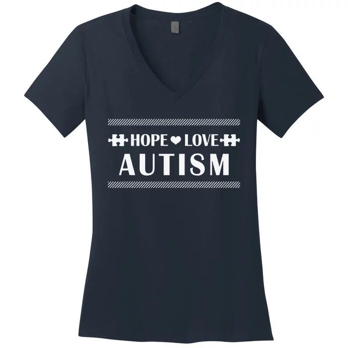 Autism Spectrum Disorder Awareness Month Walk Women's V-Neck T-Shirt