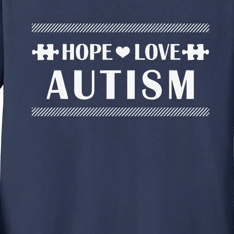 Autism Spectrum Disorder Awareness Month Walk Kids Long Sleeve Shirt