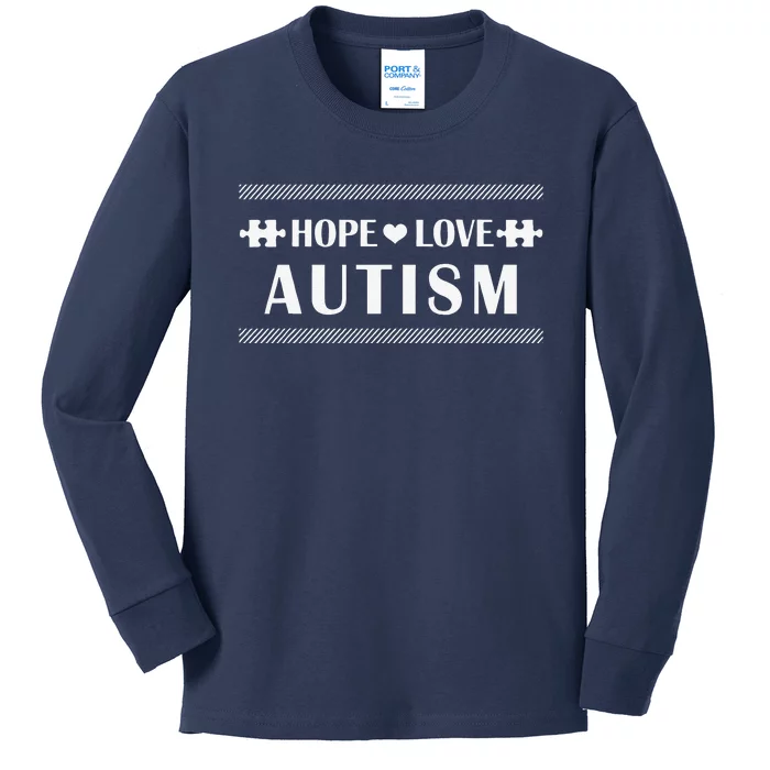 Autism Spectrum Disorder Awareness Month Walk Kids Long Sleeve Shirt