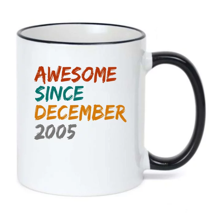 Awesome Since December 2005 Black Color Changing Mug