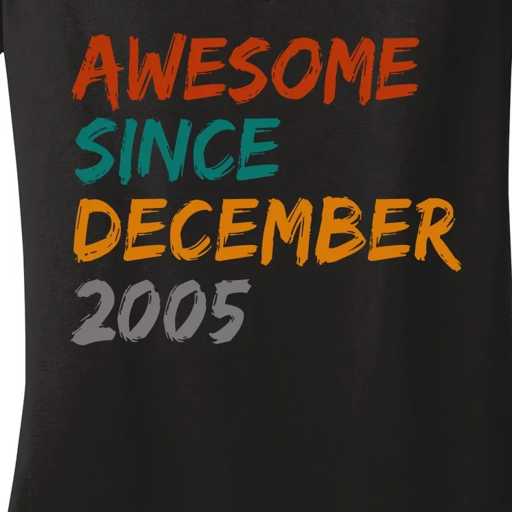 Awesome Since December 2005 Women's V-Neck T-Shirt