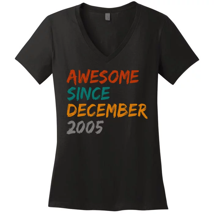 Awesome Since December 2005 Women's V-Neck T-Shirt