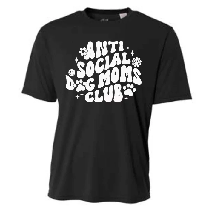 Anti Social Dog Moms Club Black Cooling Performance Crew T-Shirt