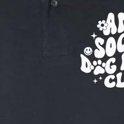 Anti Social Dog Moms Club Black Softstyle Adult Sport Polo