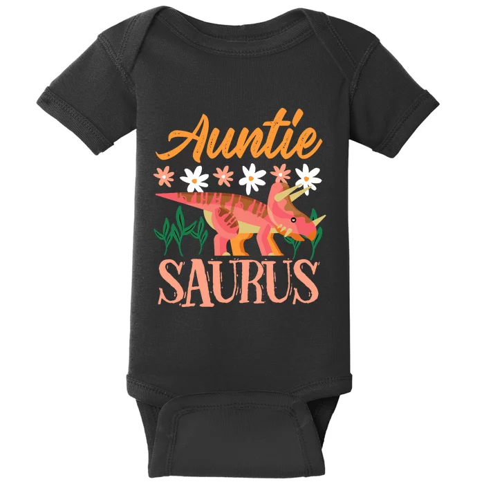 Auntie Saurus Dino Design For Aunt Relative Baby Bodysuit