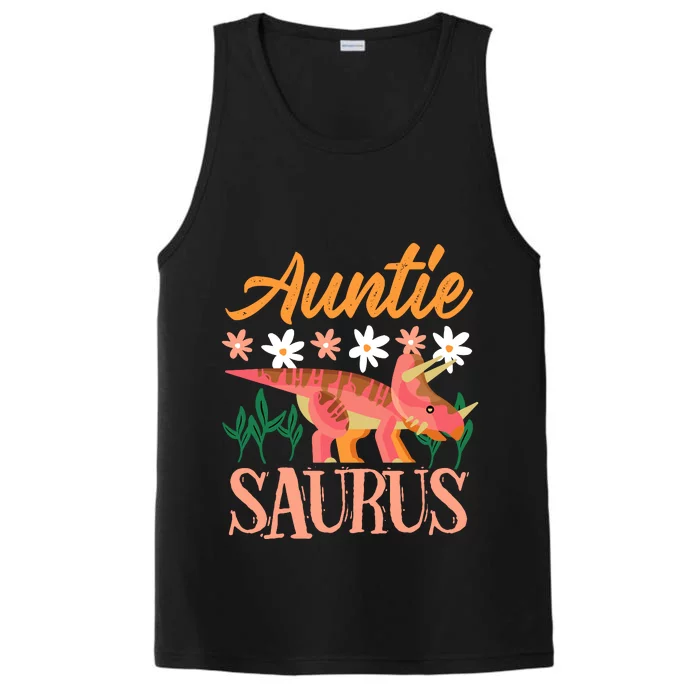 Auntie Saurus Dino Design For Aunt Relative Performance Tank