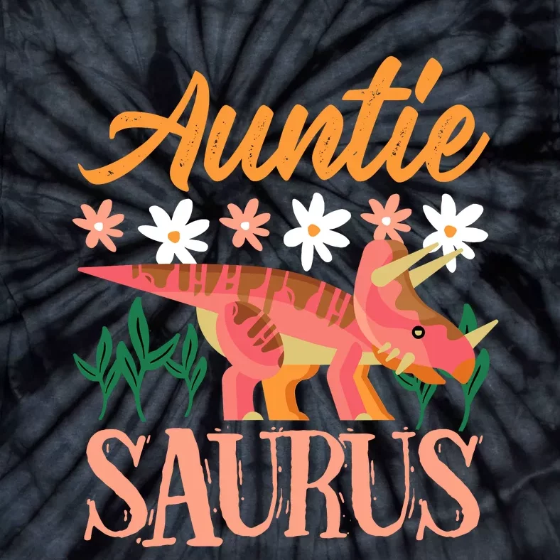 Auntie Saurus Dino Design For Aunt Relative Tie-Dye T-Shirt