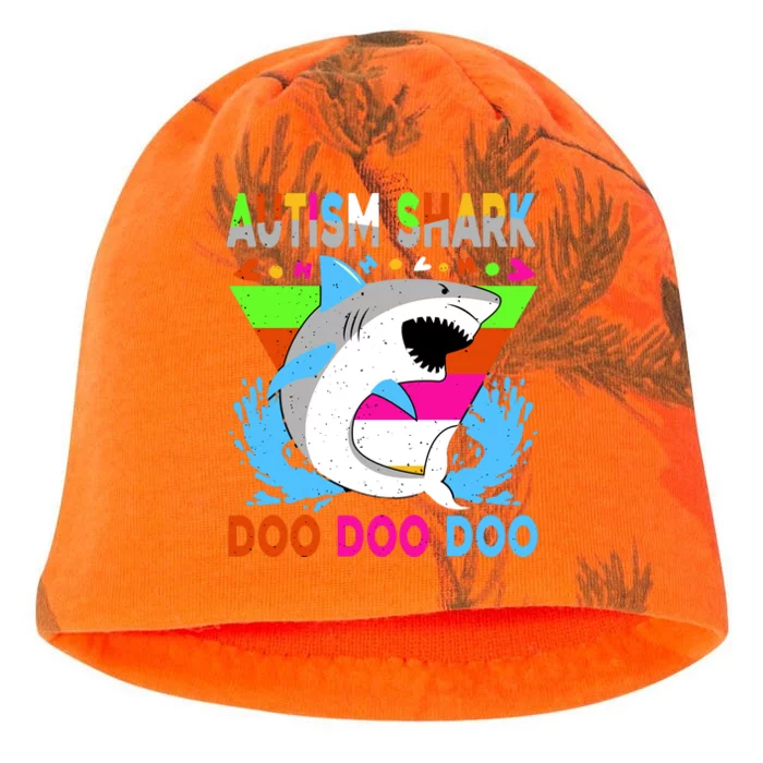 Autism Shark Doo Doo Doo Awareness Puzzle Kati - Camo Knit Beanie