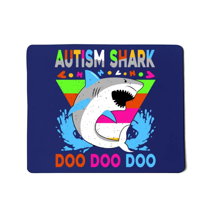 Autism Shark Doo Doo Doo Awareness Puzzle Mousepad