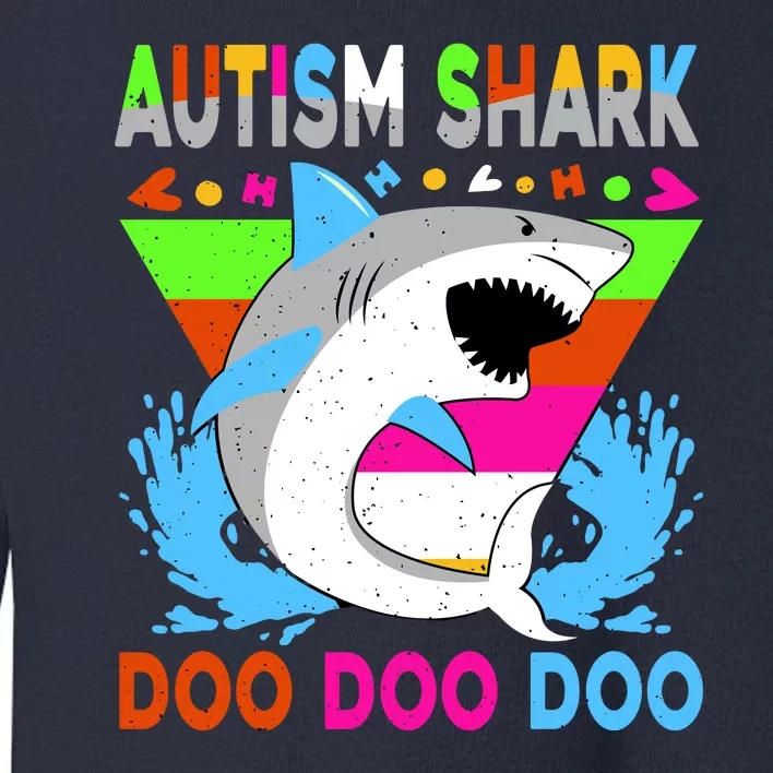 Autism Shark Doo Doo Doo Awareness Puzzle Toddler Sweatshirt