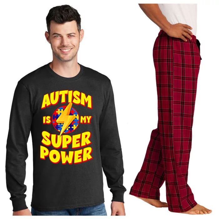 Autism Son Daughter Is My Superpower Gift Long Sleeve Pajama Set