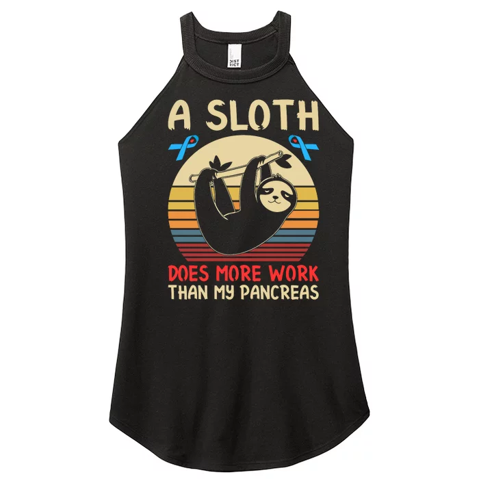 A Sloth Does More Work Than My Pancreas Women’s Perfect Tri Rocker Tank